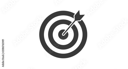 фотографія Bullseye Target with Arrow Center.