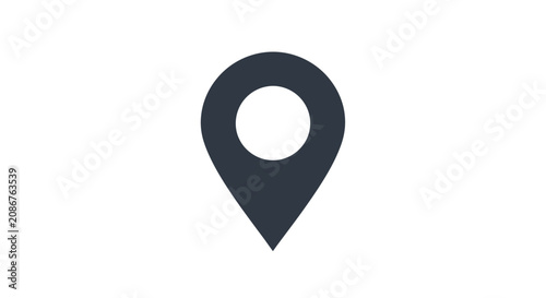 Bild auf Leinwand Black Location Pin Icon Symbol.