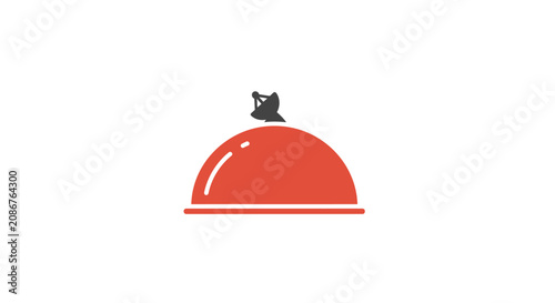 Bild auf Leinwand Cloche Server Dome Food Cover.