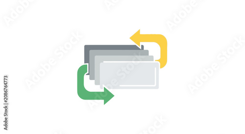 Photos Colorful arrows on white papers.