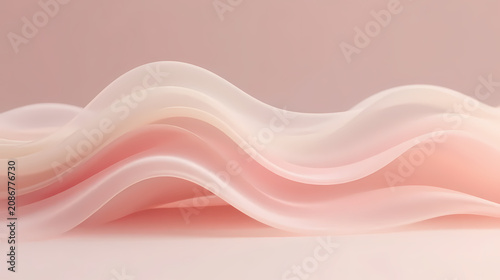 Soft pink waves on a dreamy background