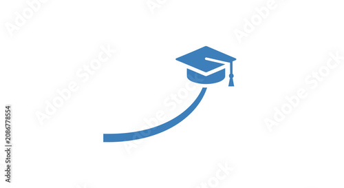 Obraz na płótnie Graduation Cap Icon Symbol Education.