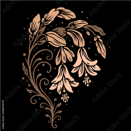 Ornamentaler Weihnachtskaktus als florale Vektor Illustration