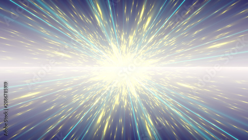 Photos Brilliant white energy burst with radiant cosmic light rays