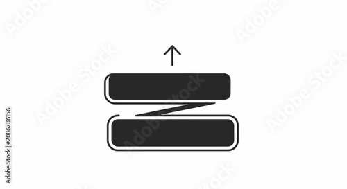 Fotografía Black and white equal sign symbol.