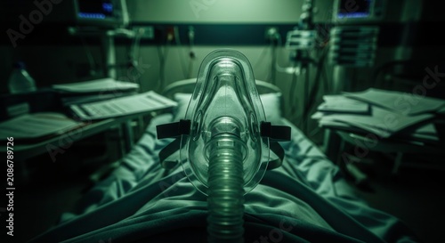 Intensive Care Unit Patient With Breathing Machine