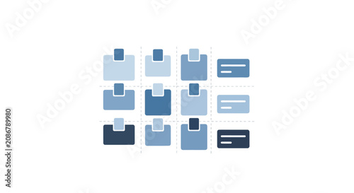Bild auf Leinwand Collection of blue credit card icons.