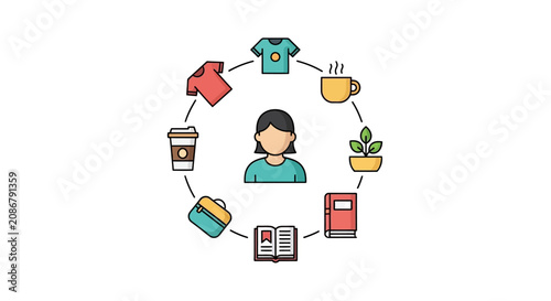 Canvastavla Person in daily life routine.