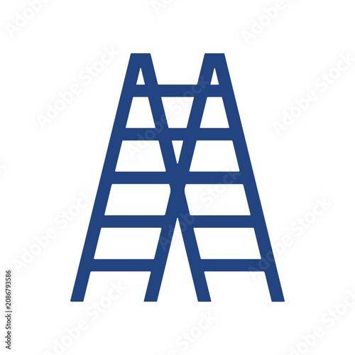 Foto Blue Metal Step Ladder Structure.