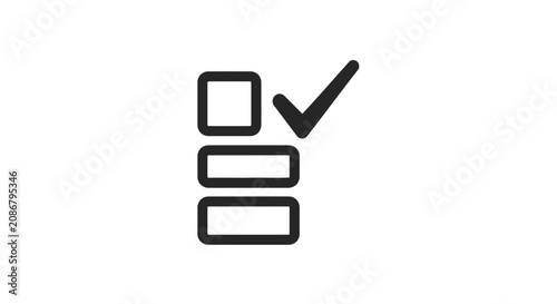 Konstfotografi Checklist Icon With Boxes Marked.