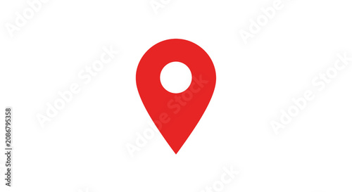 Foto Red Location Map Pointer Icon Symbol.