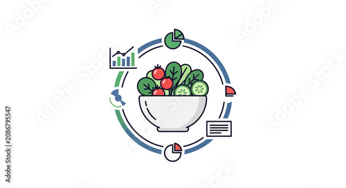 Foto Vegetables in a white bowl.