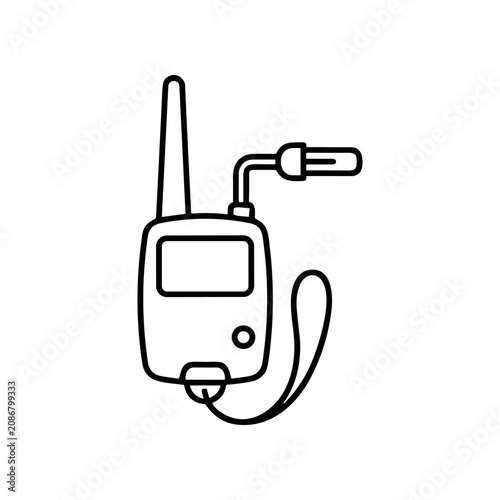 Two way radio device with antenna.