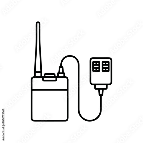 Wireless walkie talkie with charger.