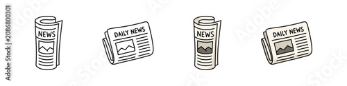 A Creative Illustration of Various Newspaper Designs Showcasing News Headline Formats and Visual Presentation Styles in an Engaging and Informative Manner