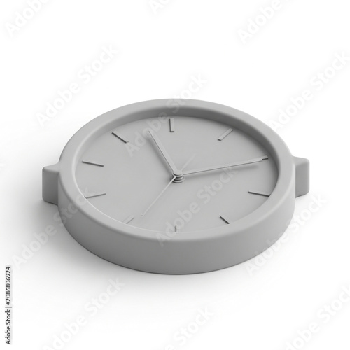 Modern minimalist clock with plain face