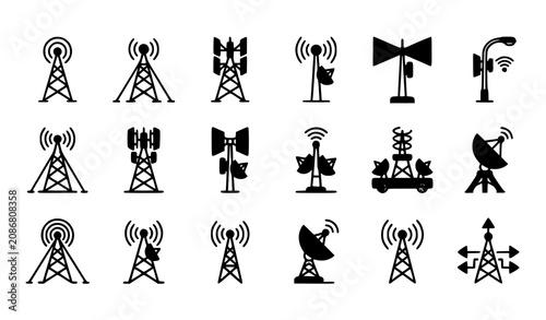 Pet care outline icons set veterinary dog cat grooming and training vector eps10