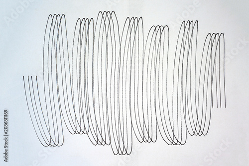 Hand Drawn Black Scribble Circle Line Background