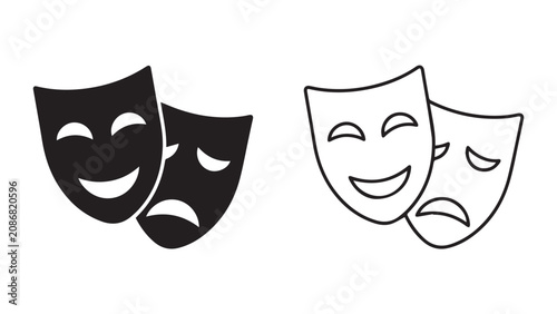 Fotografie Two_theatrical_masks_side