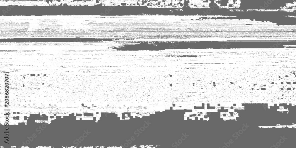 Fototapeta premium Minimalist abstract glitch art, black horizontal distortion lines on a white background, digital noise texture, high contrast, modern monochrome aesthetic. paint wall texture vector.