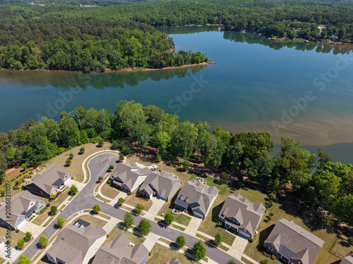 Quiet community on Mountain Island Lake in North Carolina