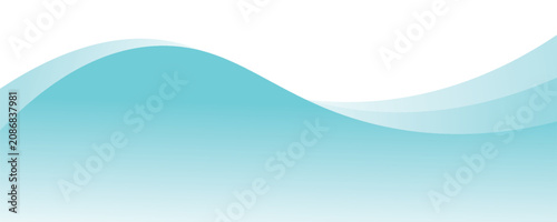 Abstract light blue gradient background with smooth wavy lines. Modern minimalist fluid wave curve pattern design vector illustration asset.