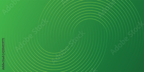 Abstract green gradient background with twisting circular line pattern and smooth vortex ripples
