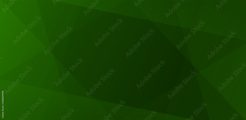 Obraz premium Abstract dark green geometric background with overlapping transparent gradient shapes