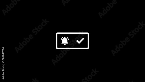 Subscribe button animation on black background