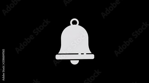 Notification icon animation on black background