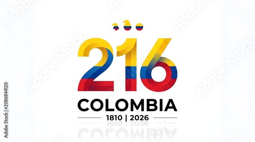 216 Years of Colombia Independence Anniversary Logo Design