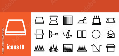 Tableau sur toile Trap and pest control icons set