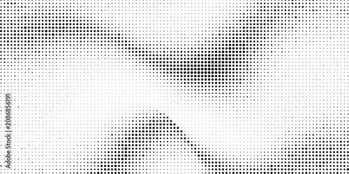 Abstract Black and White Halftone Dotted Pattern Background with Gradient Waves and Minimalist Design