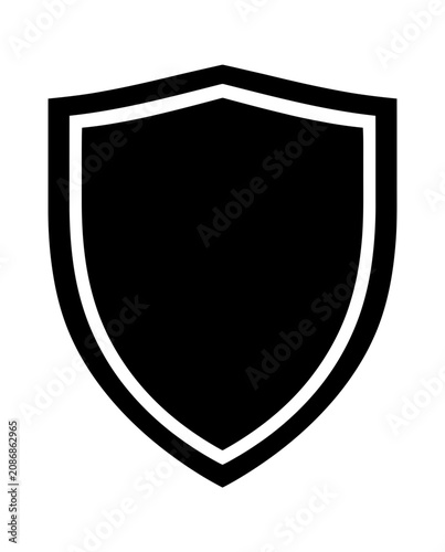 Black Shield Icon, Security Symbol, Protection Emblem, Safety Emblem, Emblematic Icon