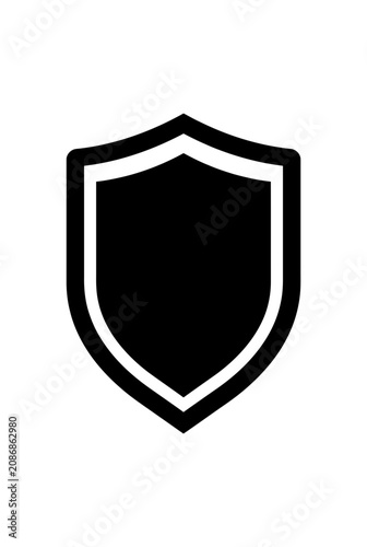 Black Shield Icon - Security, Protection, Safety, Defense Symbol