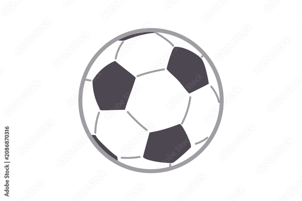 Naklejka premium サッカーボールのベクターイラスト 