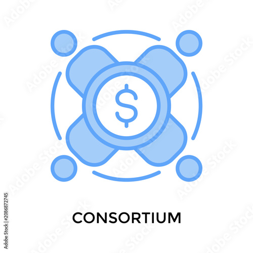 Foto Consortium Icon Lineal Blue Style