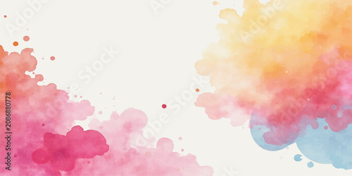 Abstract colorful watercolor background with paint splashes, ink texture and grunge paper pattern, artistic pink illustration wallpaper design