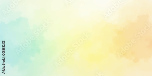 Canvastavla Abstract colorful watercolor background with soft light bright sky tones bokeh t