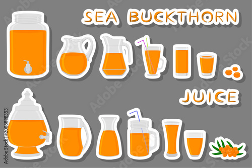 kit different types glassware, sea buckthorn jugs various size