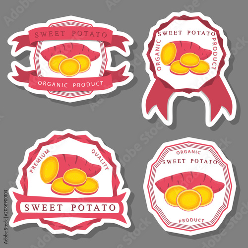 set tasty natural product vegetable potato yam