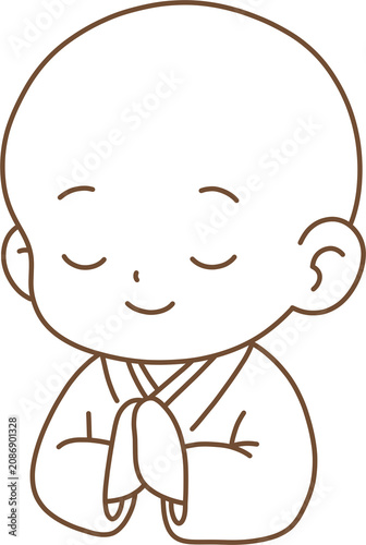 동자승 흑백