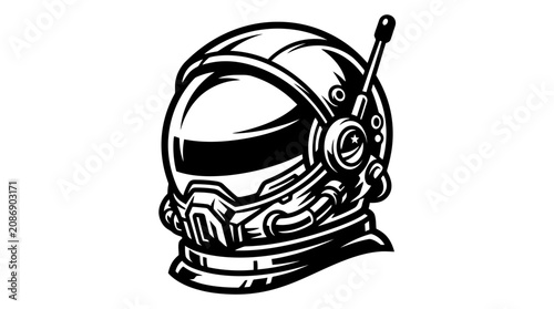 Obraz na płótnie Astronaut Helmet Vector Icon