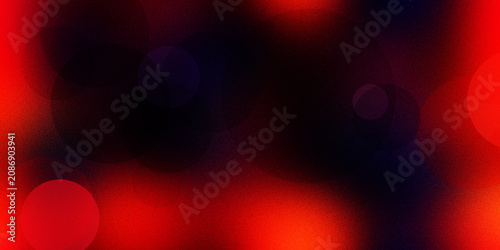 Foto Abstract dark red background with blurred glowing bokeh circles and soft light particles for a dramatic mysterious atmosphere