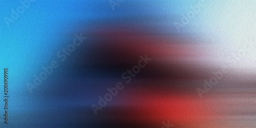 Konstfotografi Abstract grainy gradient background with blue and red tones creating soft blurred transition across noisy atmospheric textured surface