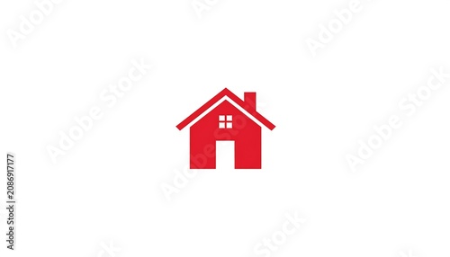 Red Home Icon.
