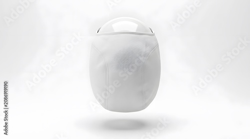 Sleek Modern Mask Floating in White Studio