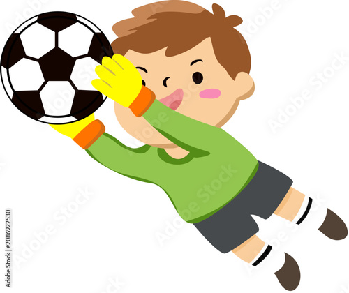 boy playing soccer