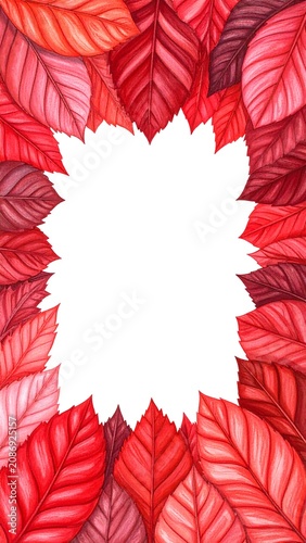 Red Leaves Frame.