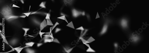 Tableau sur toile Abstract background with connecting dots and lines
